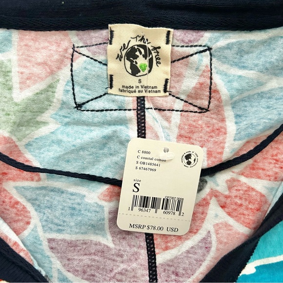 🍒NWT Free People On A Boat Boxy Crop Polo in Coastal. Small. - Picture 9 of 12